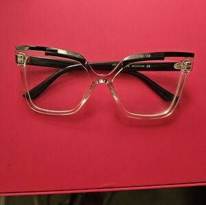 Stylish Black and Clear Women's Prescription Glasses